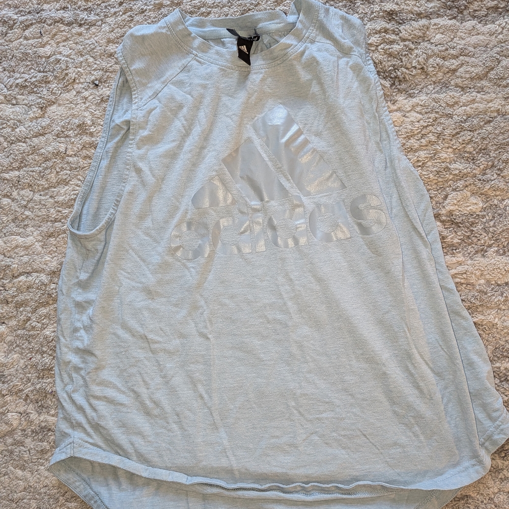 Adidas Light Blue Sleeveless Top